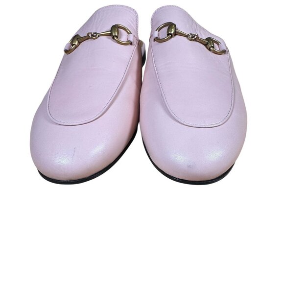 Gucci Princetown Horsebit Loafer Mule Blush Pink Leather Slip-On Flat EU 36.5 - Picture 3 of 12